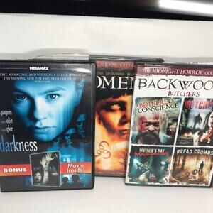 7 Horror Films DVD Lot - The Omen, Darkness, Lost Souls, Butchered - 3 DVDs